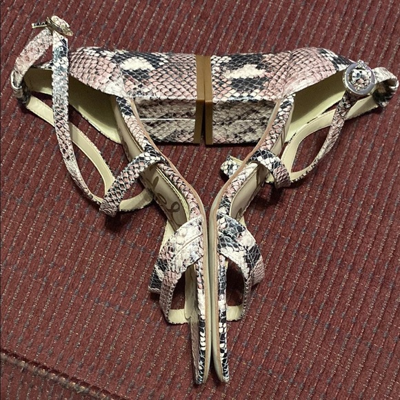 SAM EDELMAN “STACIE”‎ STRAPPY BLOCK HEELS - Picture 7 of 14